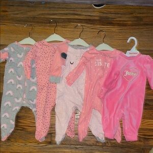 Pink and Gray Kids One Piece Set